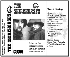 The Shirehorses tape inlay card